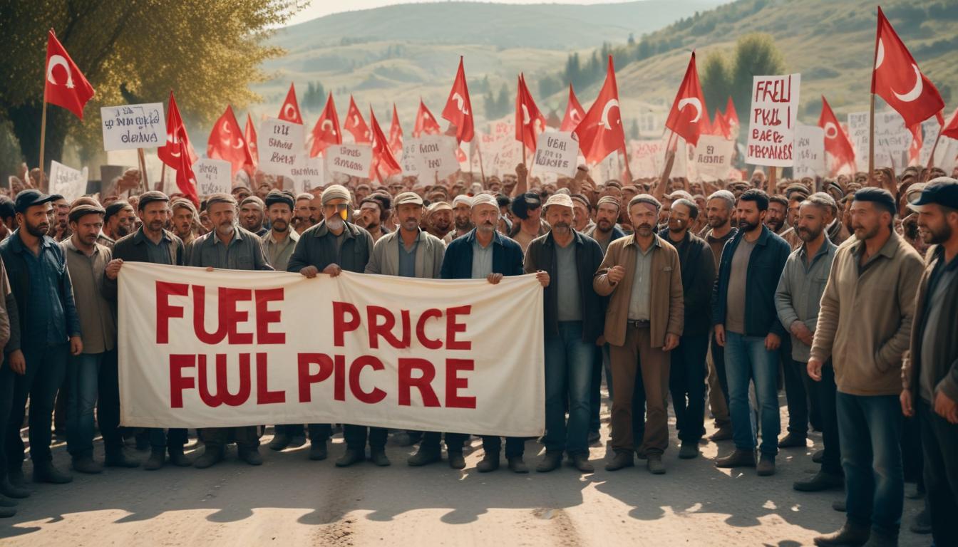 Karaman'da Çiftçiler Mazot Fiyatlarına Tepki Gösterdi